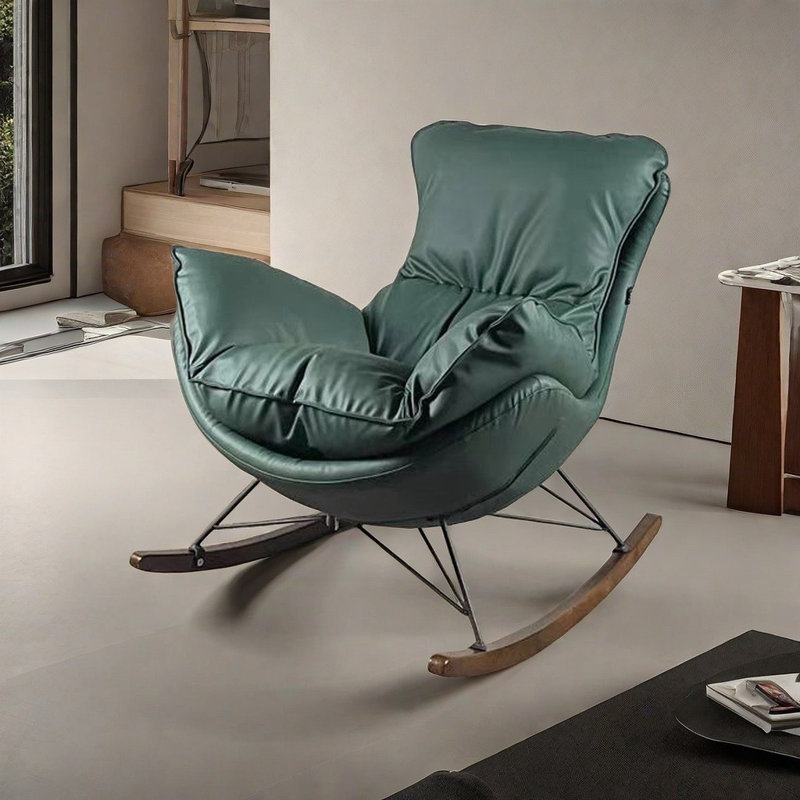 Chaise berçante simple de style italien, Vert