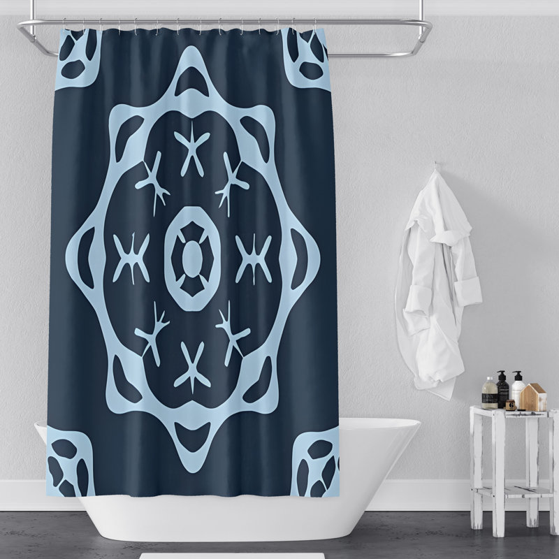 Rideau de douche à motif géométrique Eberton, H 83 po x l 70 po