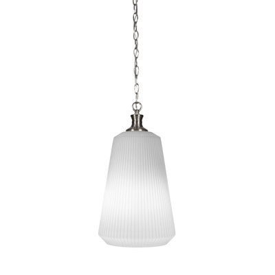 Carina Chain Hung Pendant With 11" Glass
