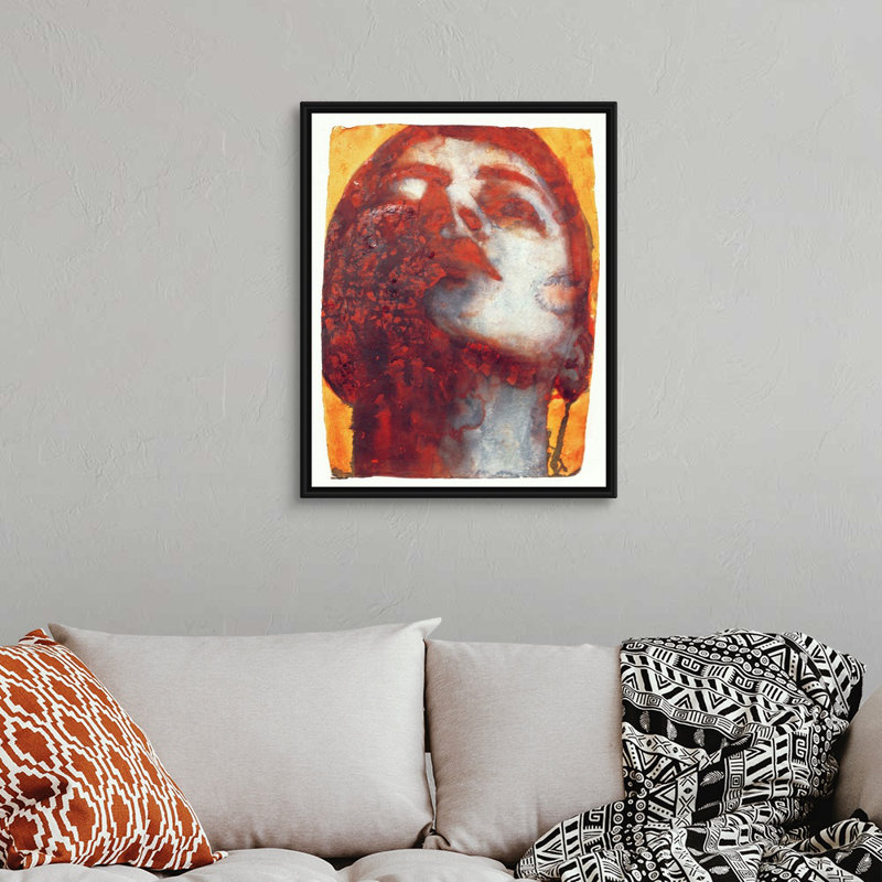 «Head, 2000» par Graham Dean, reproduction sur toile, H 32 po x l 26 po x P 1,75 po, Cadre noir