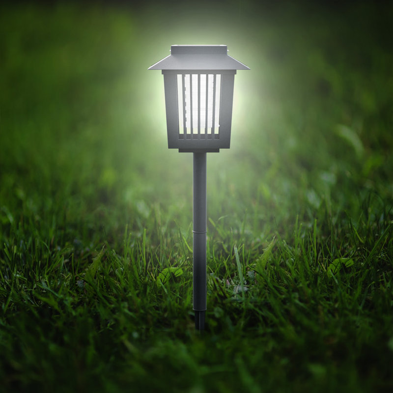 Solar-Powered Light and Insect Zapper - Dual LED/UV Outdoor Light Fixture with Stake for Gardens, Pathways, Patios, and Ponds by Pure Garden