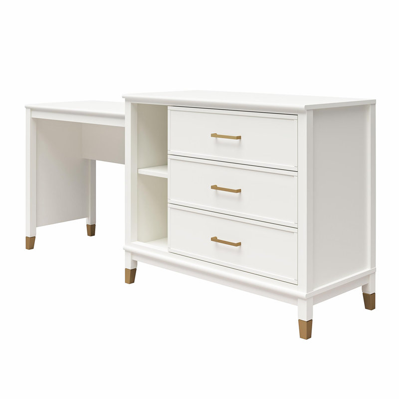 Tolland Secretary Desk, White