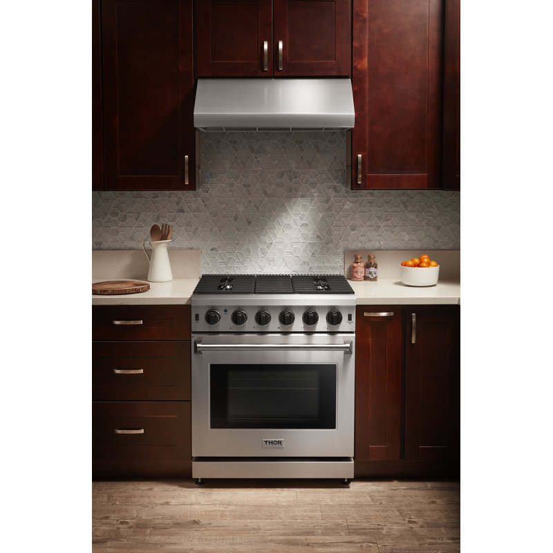 Thor Kitchen 30" 4.55 Cubic Feet Smart Liquid Propane Free Standing Range with 5 Burners