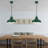 Green Pendant Lights Kitchen Island 2 Pack,Dome Pendant Light, Farmhouse Pendant Light Island Pendant Light for Kitchen, Restaurants, Cafes-1582038919