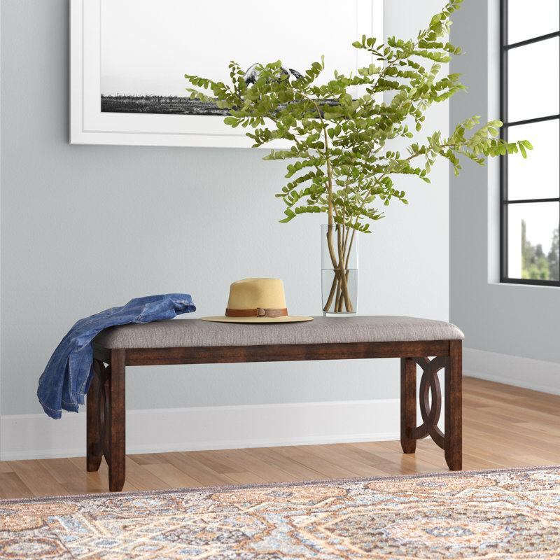 Fabric Upholstered Bench, Brown