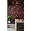 Red Glass Mosaic Wallpaper Square Tile Grid Geometric Pattern Decorative Mural-130828344