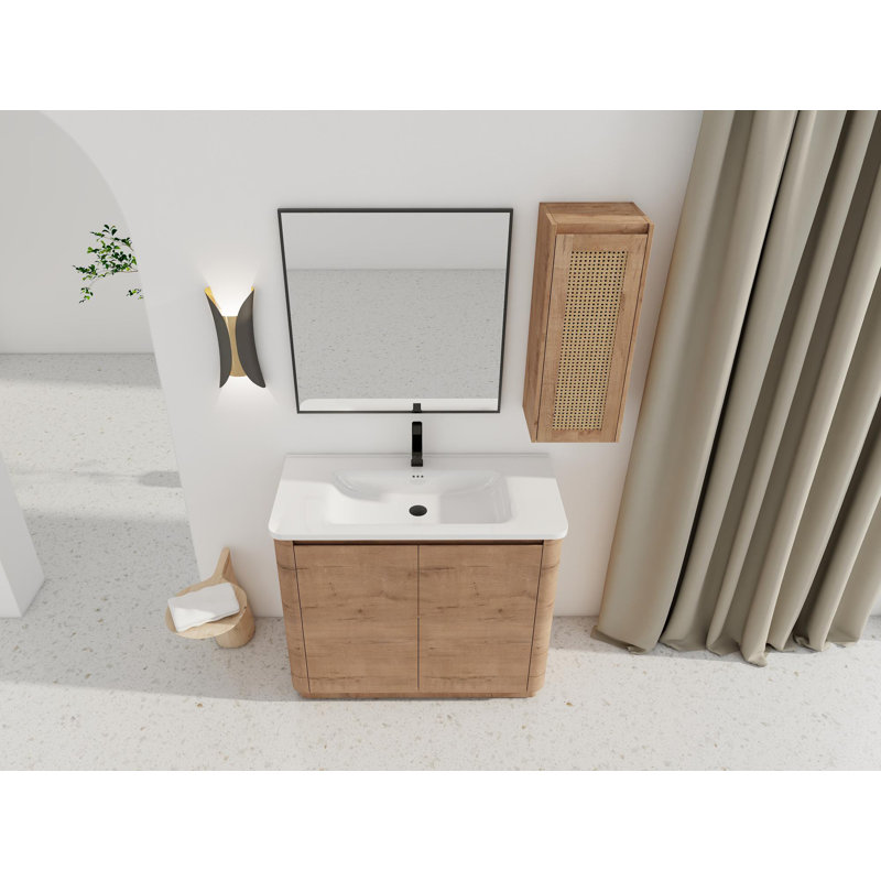 Meuble-lavabo simple 40 po avec lavabo et armoire d'appoint 40 po