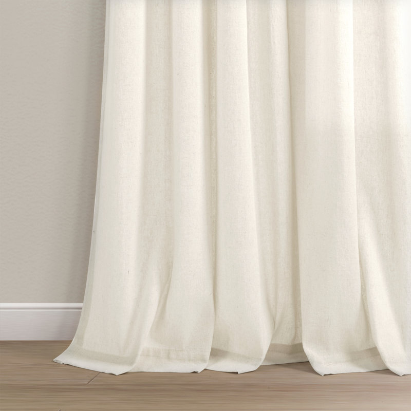 Cotton Blend Room Darkening Curtain Pair, Blue