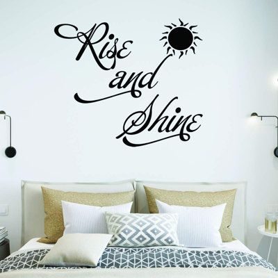Adhésif décoratif citations de chambre Rise and Shine