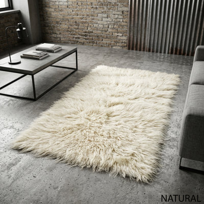 Stylish flokati rugs in popular sizes. Soft and fluffy 3” pile. 100% wool. Natural wool area rug