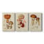 Mushroom Variétés I - Toile tendue sur mesure avec châssis - 3 pièces-1920871478
