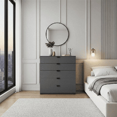 90 cm W Chest of 5 Drawers