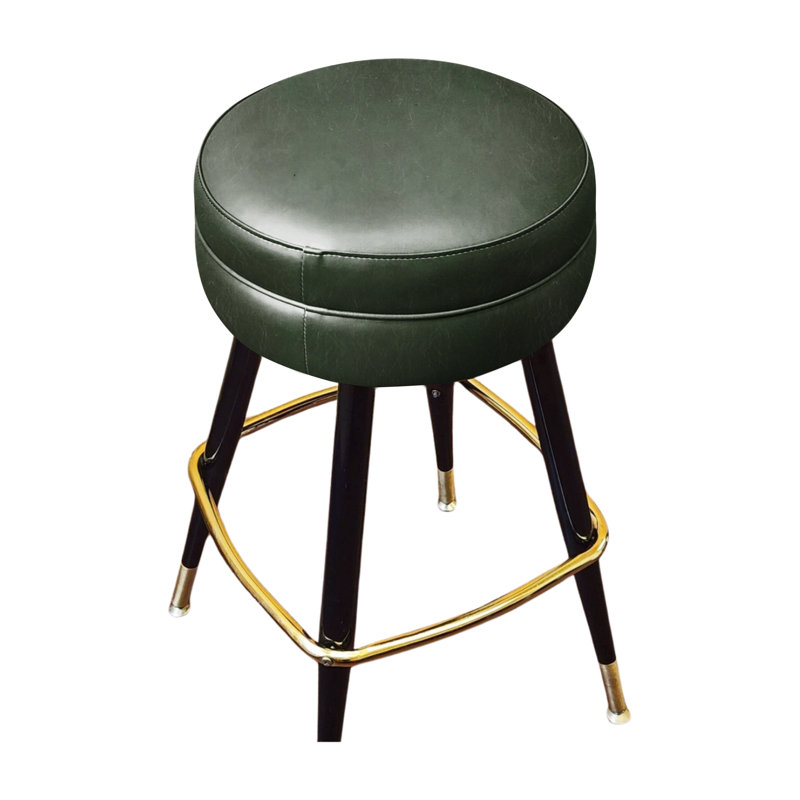 Signature Backless Swivel Bar Stool, Green