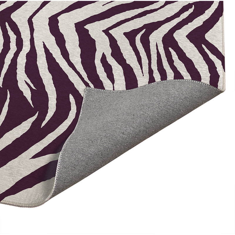 Paillasson Zebra, L 3 po x L 5 po, Aubergine