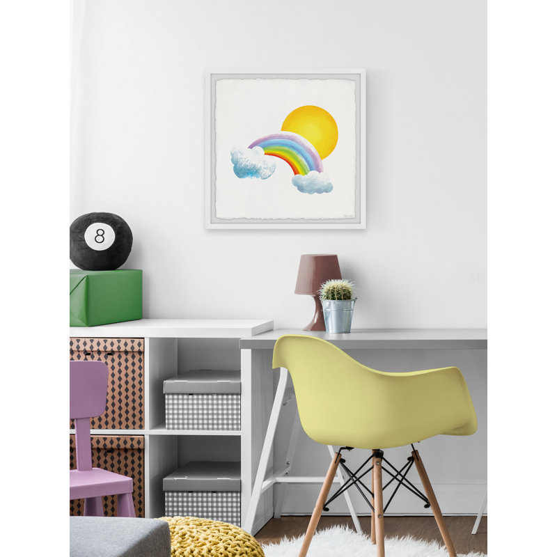 Geoghegan, soleil sur arc-en-ciel, art encadré, H 18 po x l 18 po x 1,5 po