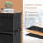 2-Drawer Nightstand with Removable Fabric Bins and Pull Handles Set of 2