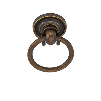 1-1/2" Antique Brass Ring Pull 