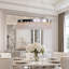 Lustre carré en cristal de 24 po de style perle moderne