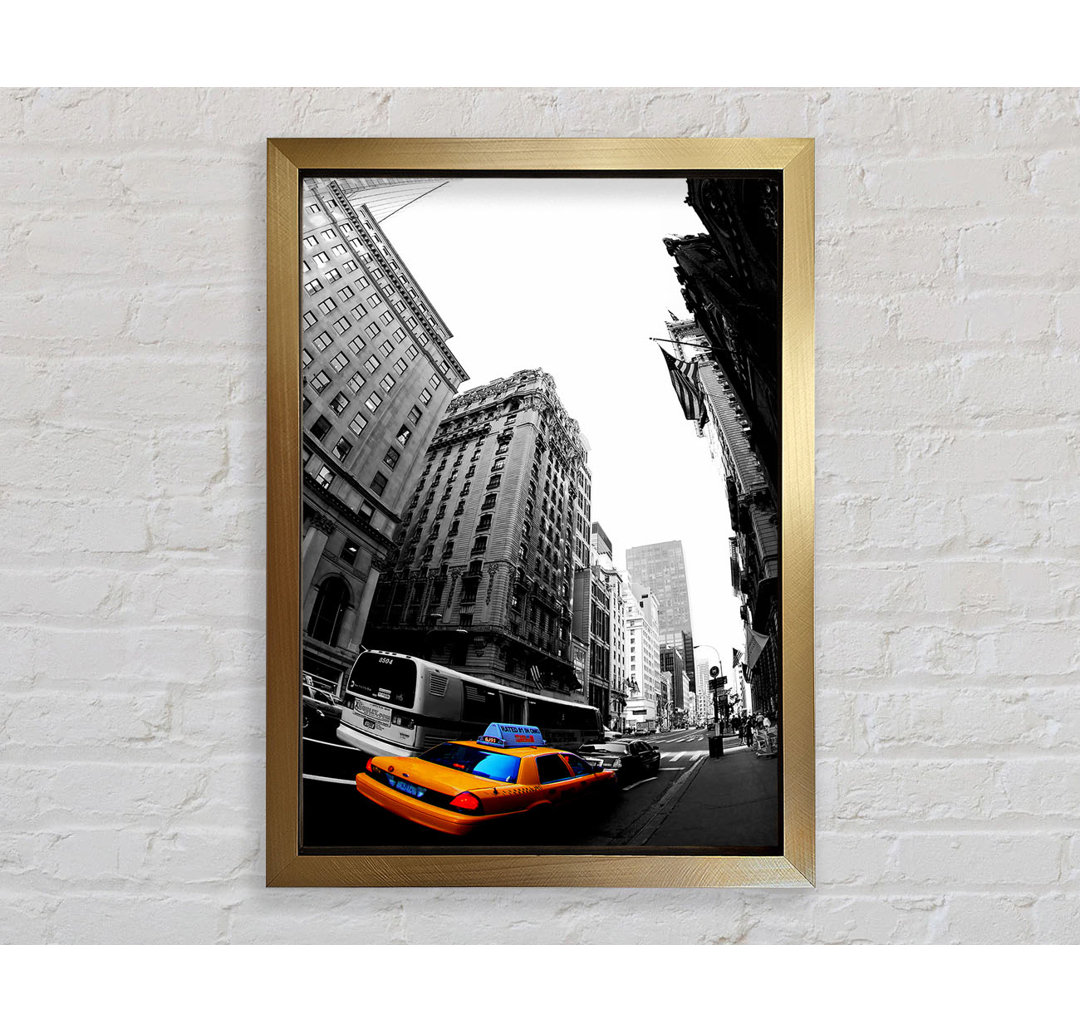 Nyc Yellow Cab On 5Th Avenue - Einzelne Bilderrahmen Kunstdrucke