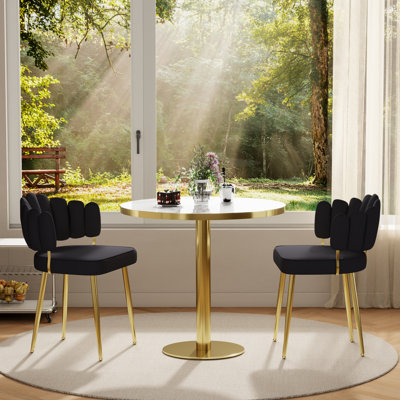 31.5 Marble Top Pedestal Dining Set