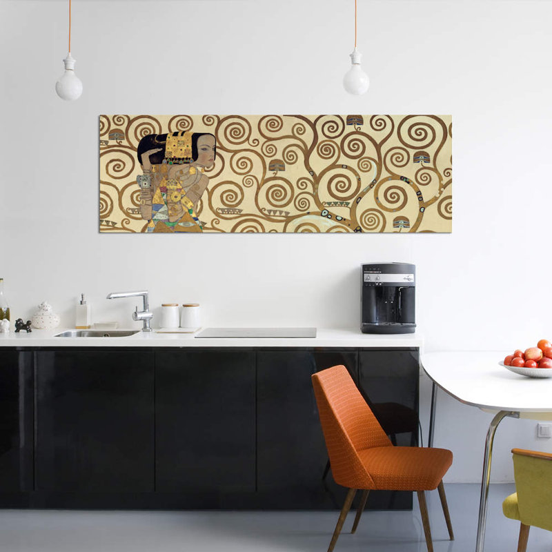 «Expectation, Horizontal» par Gustav Klimt, impression sur toile tendue, H 16 po x l 48 po x P 1,5 po, Toile tendue