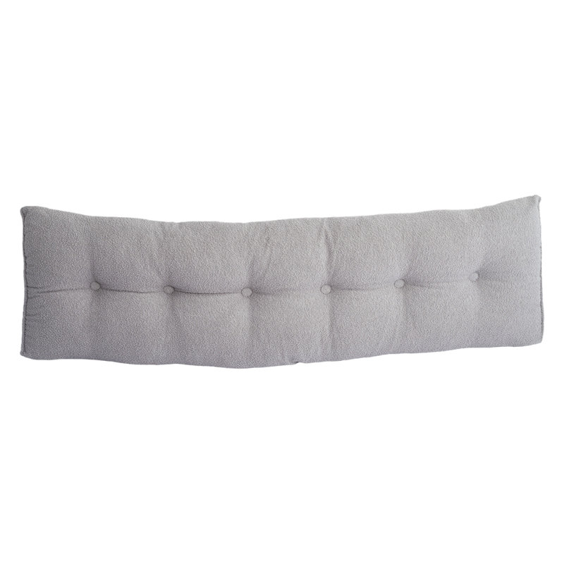 Triangle Wedge Headboard Pillow Backrest Support Cushion, 180cm W x 50cm D, Grey