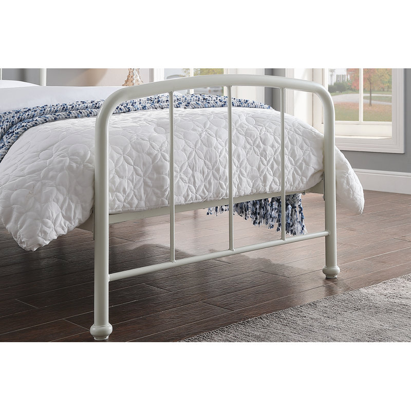 Marmillion Bed, Single (3'), White, Open Coil