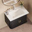 Meuble-lavabo mural 30 po avec comptoir d'évier, armoire à porte coulissante avec rangement-130515594