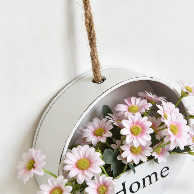 Couronne de linteau artificielle à fleurs séchées