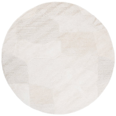 Amaree Hand Tufted Wool Cotton Abstract Rug in Ivory/Beige