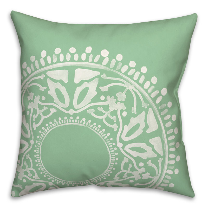  Floral, Vert, 18 po x 18 po