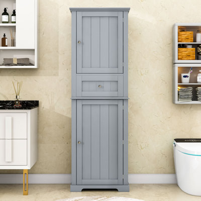 Armoire de rangement luxueuse en bois avec tablettes réglables