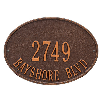 Hawthorne 2-Line Wall Address Plaque