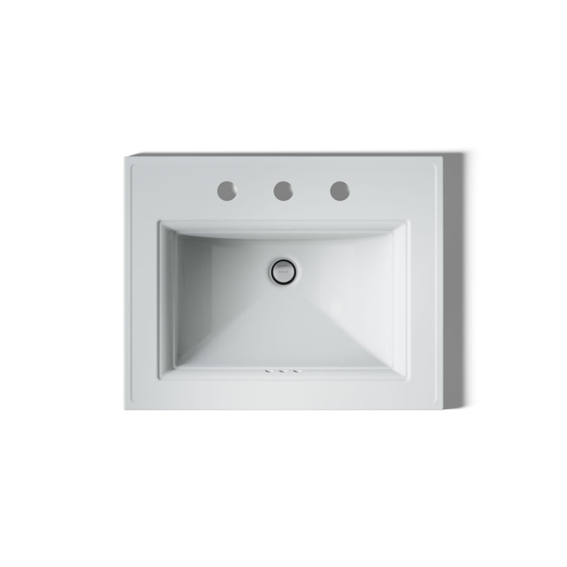 Memoirs® Stately Drop-in Bathroom Sink, Ice Gray, 8" Centers