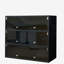 Armoire de rangement pour chaussures avec porte en verre-121042155