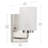 Merry Brushed Nickel 1-Light Bath Vanity Sconce with Etched Glass Shade-1585010247