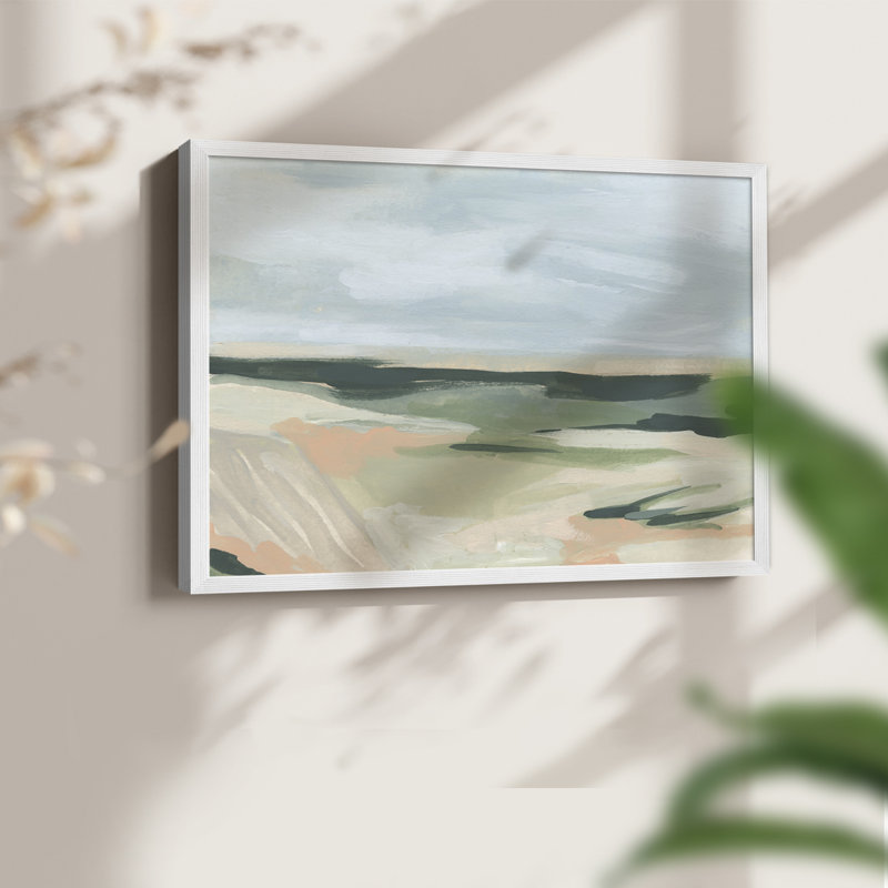 «Pastel Plains II», reproduction encadrée, H 8 po x l 10 po, Blanc