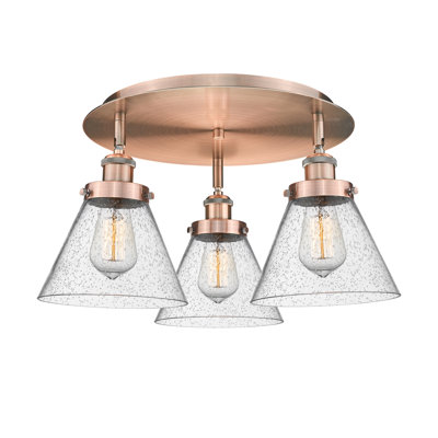 Cone 3 Light Flush Mount