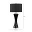 Living Room Table Lamp with Twisted Glass Base, Bedside Buffet Lamp for Bedroom with Linen Shade-95863612-95863611