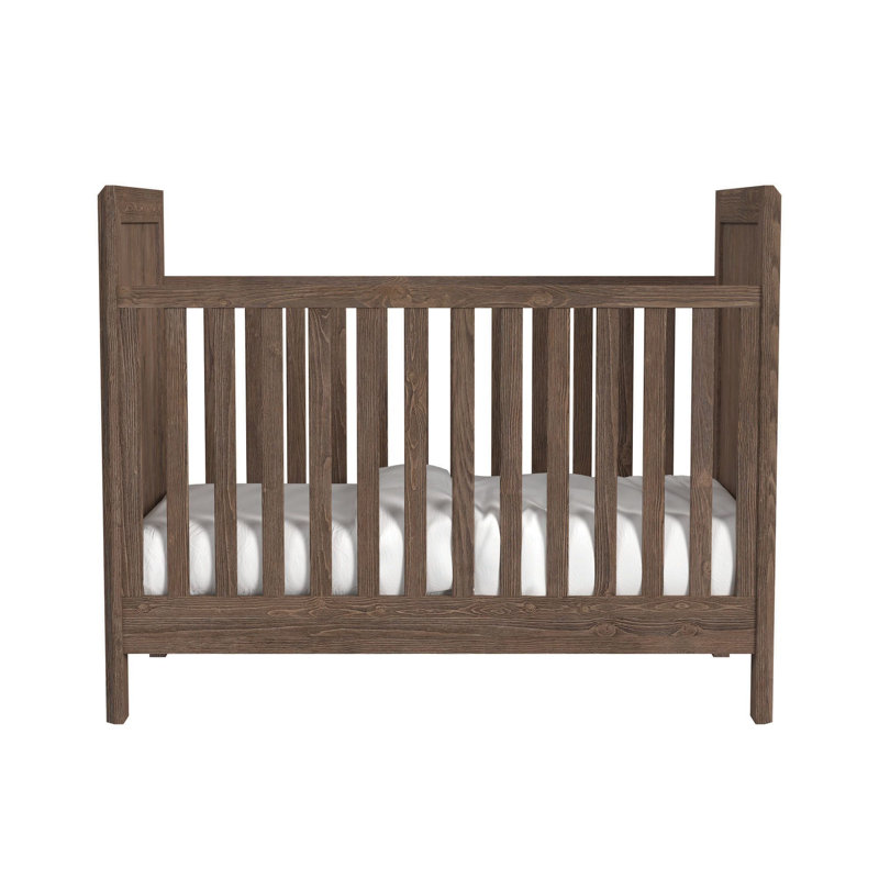 Lit de bébé Jemma 2-en-1, Brun récolte
