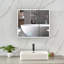 75mm W 65mm H Wall Mounted Required Framed Medicine Cabinet Mirror 3 Adjustable