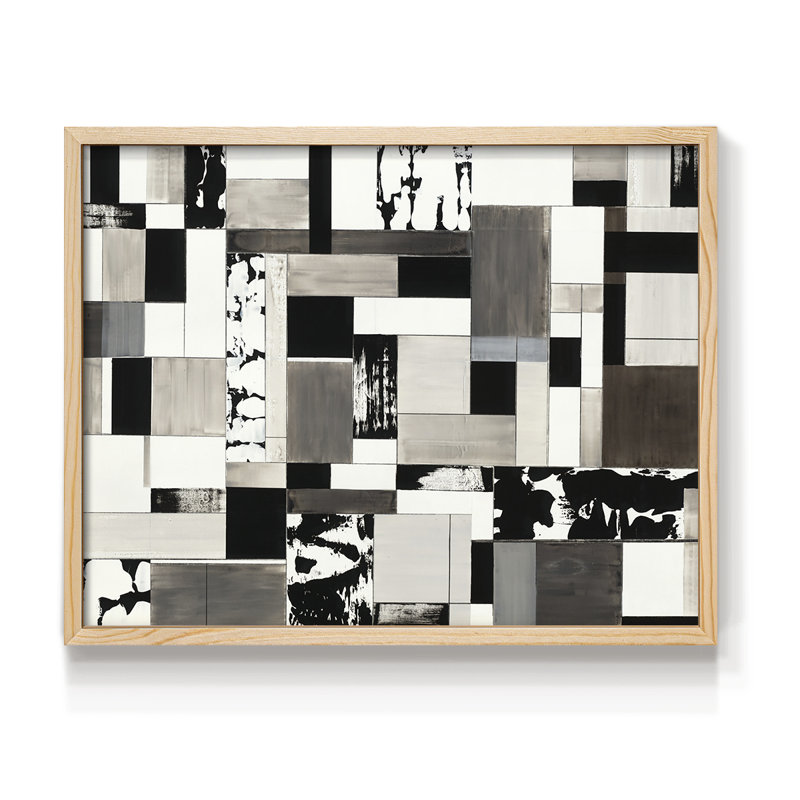 Rectangularity -Framed Print - Restickable, Natural, 11" H x 14" W
