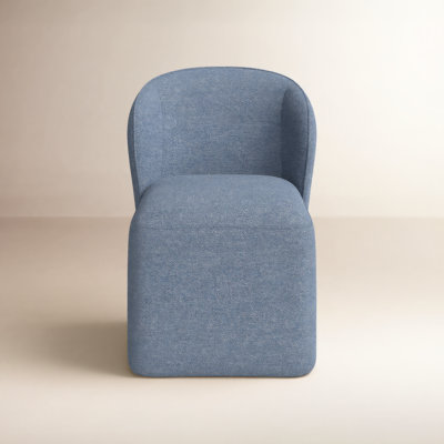 Niha Upholstered Dining Chair with Casters