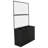 3-Section Wicker Planter Box with Trellis - Black