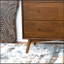 Commode 3 tiroirs pour chambre à coucher Caroline Mid Century Modern