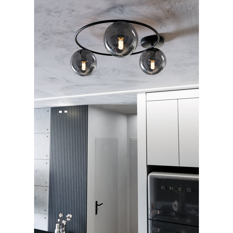 Aliandra 3 - Light Chandelier, Black, Grey