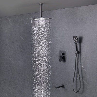 Dual Function Complete Shower System with Rough in-Valve