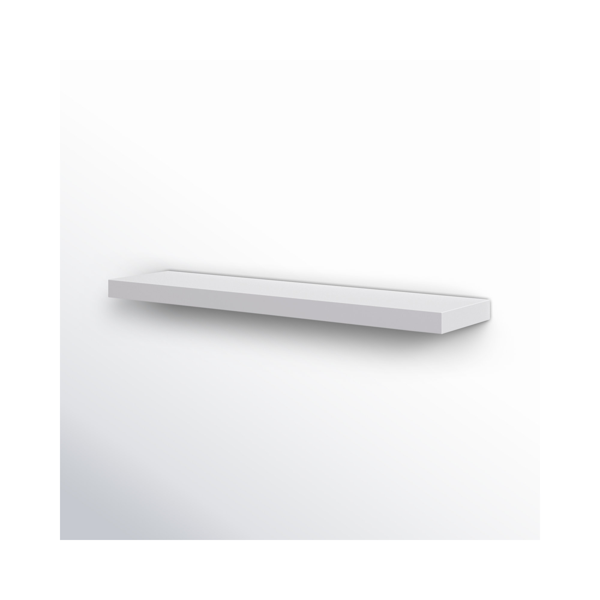 Sherice Floating Shelf, White, 1.97" H x 43.21" W x 10.24" D