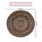 Gardena Floral Machine Tufted Round 3' Jute/Sisal Area Rug in Natural/Black