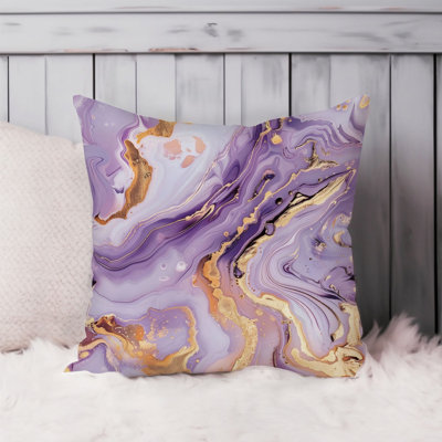 Abstract Lavender Amethyst Geode Crystals Marble I Modern